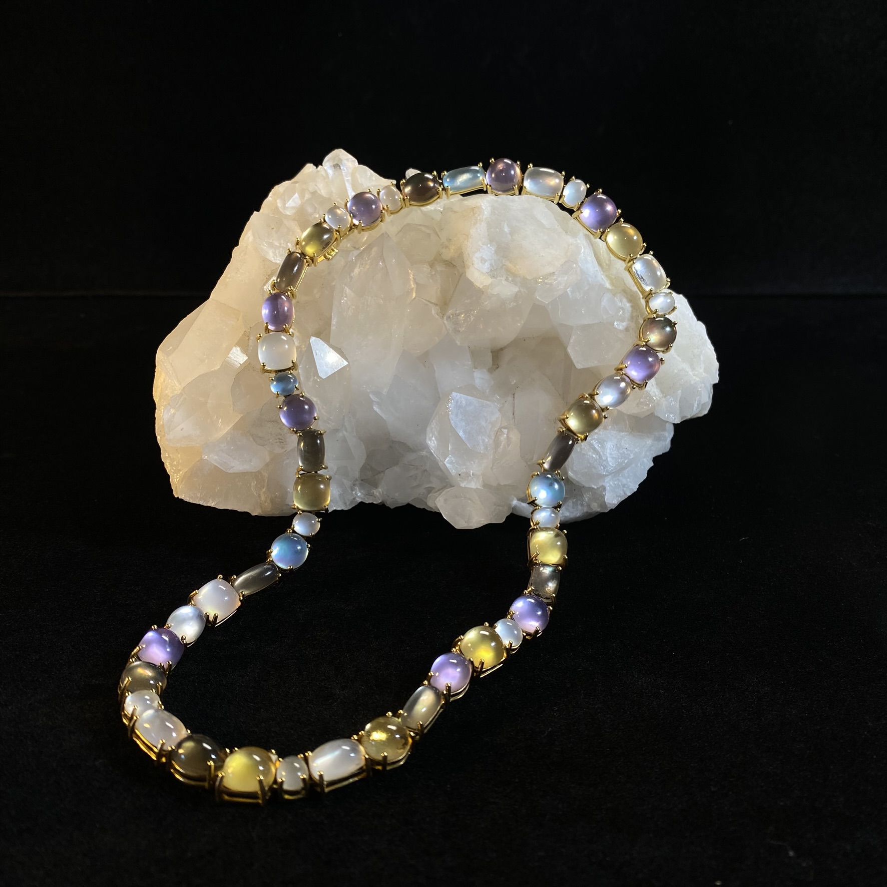 Roberto Coin 18k Yellow Gold Multi Gemstone Necklace - Image 1