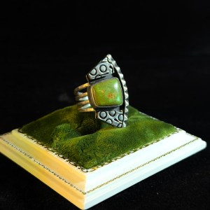Rare Gaspeite and Sterling Silver Jeff Dawald Ring - Image 1