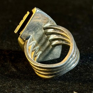 Rare Gaspeite and Sterling Silver Jeff Dawald Ring - Image 4